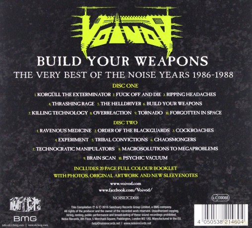Voivod: Build Your Weapons - The Very Best Of The Noise Years 1986-1988 [2CD]