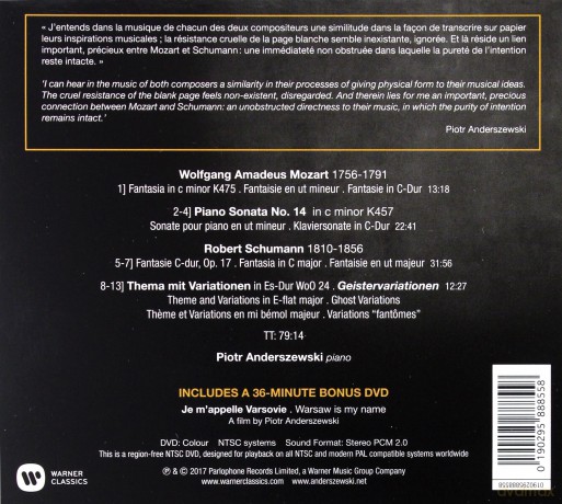 Piotr Anderszewski: Mozart, Schumann: Fantaisies [CD]+[DVD]