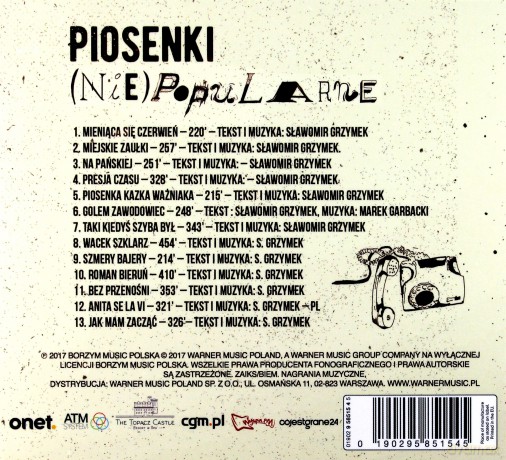 Slawomir Grzymek i Pijani: Piosenki (NIE)POPULARNE [CD]