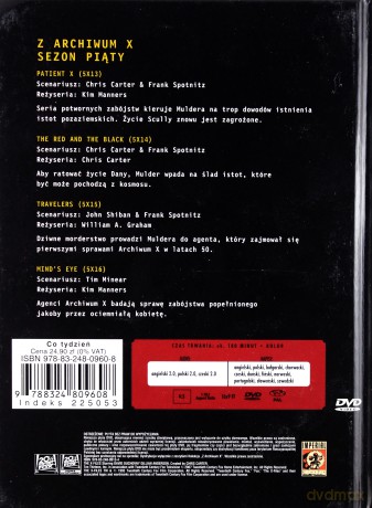 Z Archiwum X (Sezon 5) cz. 29 (booklet) [DVD]