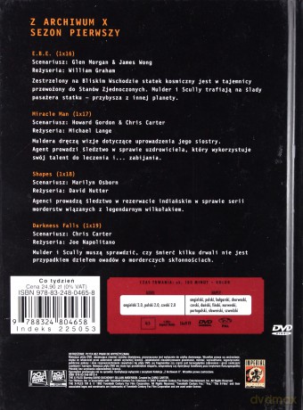 Z Archiwum X (Sezon 1) cz. 5 (booklet) [DVD]