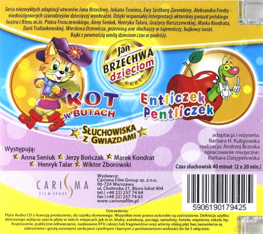 Słuchowiska z Gwiazdami: Kot w butach/ Entliczek Pentliczek [CD]