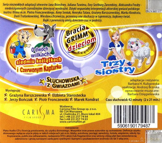 Słuchowiska z Gwiazdami: O dwóch wilkach, siedmiu koźlątkach i Czerwonym Kapturku/ Trzy siostry [CD]