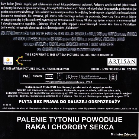 Dziewiąte Wrota (Wydanie gazetowe) [DVD]