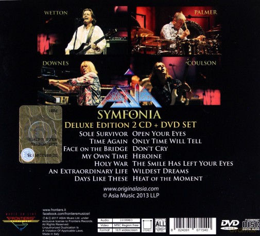 Asia: Symphonia - Live in Bulgaria 2013 (Deluxe) [2CD]+[DVD]
