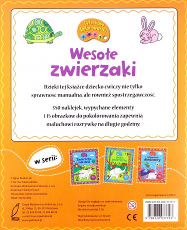 Cyferkowe kolorowanki. Wesołe zwierzaki [KSIĄŻKA]