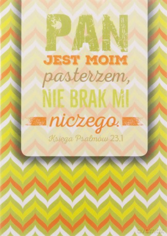 Kartka składana - Pan Jest Pasterzem moim
