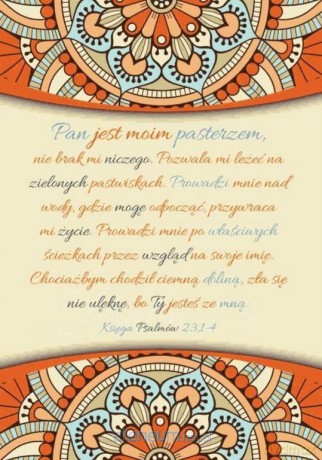Kartka składana - Psalm 23