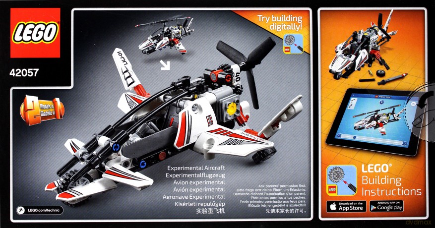 Lego TECHNIC Ultralekki helikopter (42057) [KLOCKI]