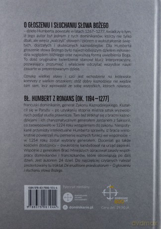O głoszeniu i słuchaniu słowa Bożego - bł. Humbert z Romans [KSIĄŻKA]