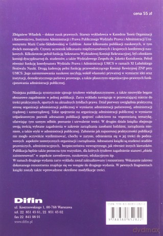 Organizacja i zarządzanie w administracji publicznej - Zbigniew Władek [KSIĄŻKA]