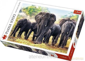 TREFL 1000 el. Afrykańskie słonie (10442) [PUZZLE]