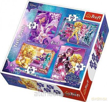 TREFL 4w1 Gwiezdne przyjaciółki (34275) [PUZZLE]