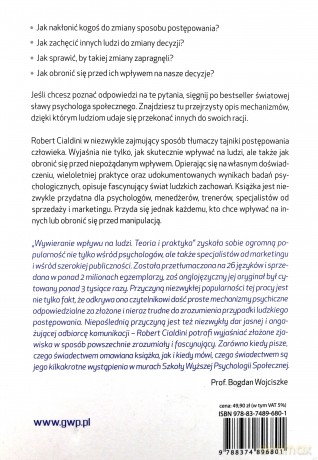 Wywieranie wpływu na ludzi. Teoria i praktyka - Robert Cialdini [KSIĄŻKA]