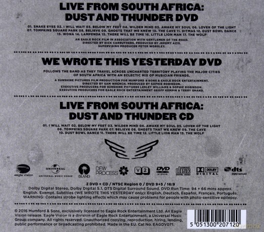 Mumford & Sons: Live In South Africa: Dust And Thunder - Gentleman Of The Road Edition [CD]+[2DVD]
