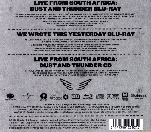 Mumford & Sons: Live In South Africa: Dust And Thunder - Gentleman Of The Road Edition [BOX] [2xBlu-Ray]+[CD]