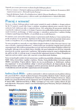 Doktryna jakości. Wydanie II turkusowe. Rzecz o turkusowej samoorganizacji - Andrzej Blikle [KSIĄŻKA]