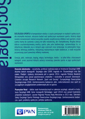 Socjologia sportu - Honorata Jakubowska [KSIĄŻKA]