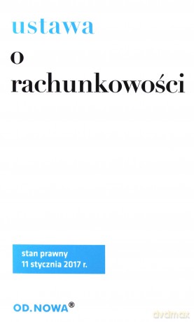 Ustawa o rachunkowości 01.2017 [KSIĄŻKA]