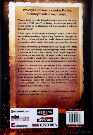 Żołnierze wyklęci wspomnienia i relacje (Tom 1) - Marek A. Koprowski [KSIĄŻKA]