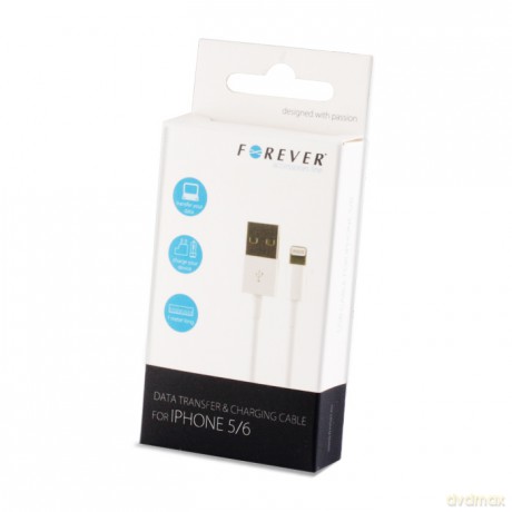 Kabel USB Forever do iPhone 5/6 biały