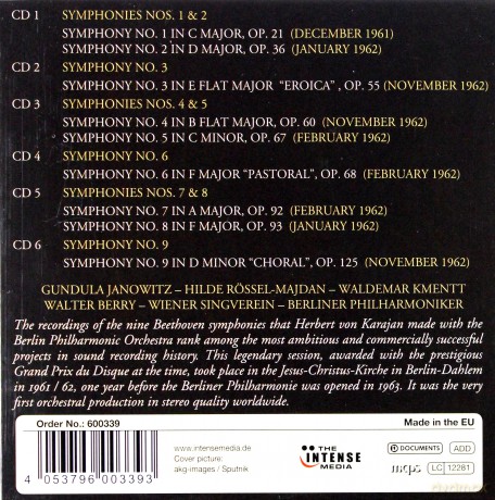 Herbert  Krajan: Beethoven: The Nine Symphonies [6CD]