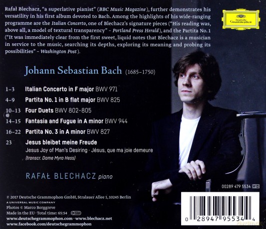 Rafał Blechacz: Johann Sebastian Bach [CD]