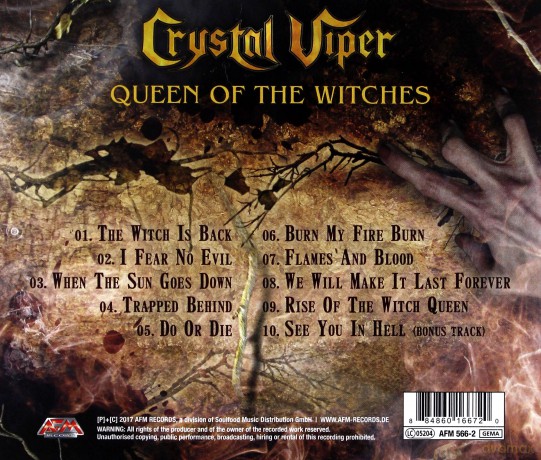 Crystal Viper: Queen Of The Witches [CD]