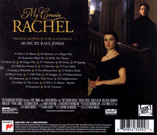 My Cousin Rachel soundtrack (Moja kuzynka Rachela) (Rael Jones) [CD]