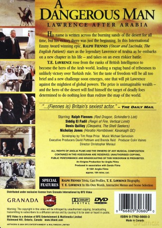 A Dangerous Man: Lawrence after Arabia [DVD]