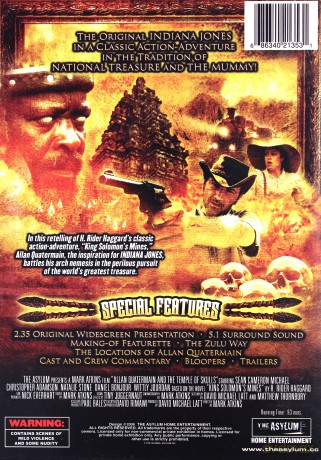 Allan Quatermain and the Temple of Skulls [DVD]
