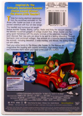 The Brave Little Toaster to the Rescue (Dzielny mały Toster ratuje przyjaciół) [DVD]