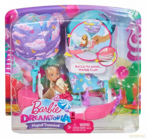 BARBIE Chelsea Magiczna łódka + lalka