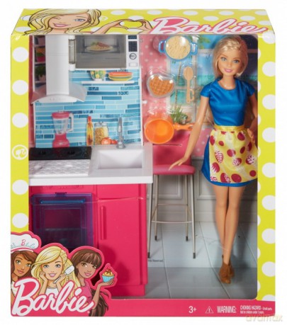 BARBIE Mebelki + Lalka, Kuchania