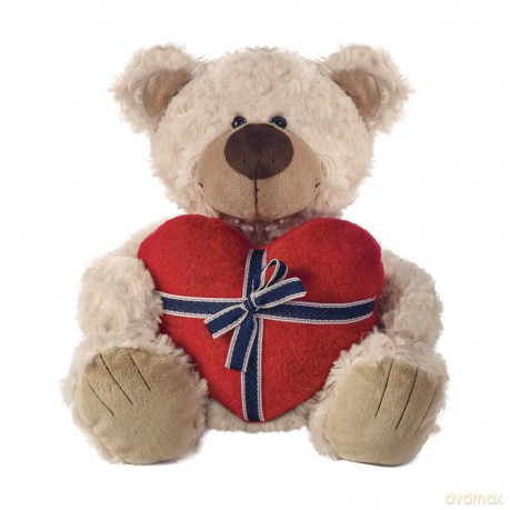 Miś Spencer z sercem ecru 20 cm
