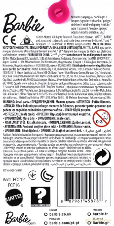 Barbie. Modne sukienki Żółta w paski