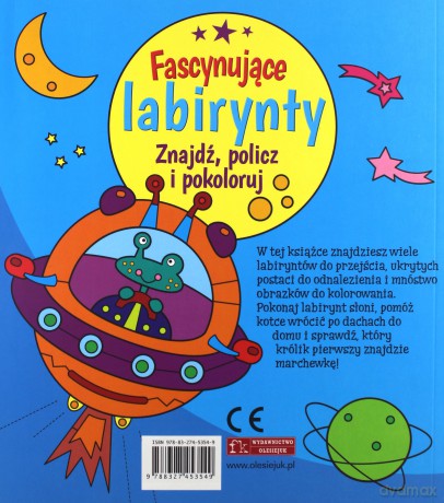 Fascynujące labirynty. Znajdź, policz i pokoloruj [KSIĄŻKA]