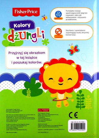 Fisher Price Kolory dżungli [KSIĄŻKA]