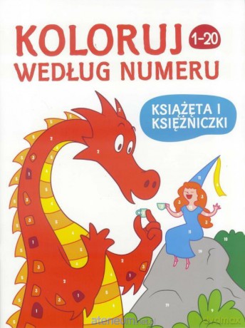 Koloruj według numeru Książęta i księżniczki [KSIĄŻKA]