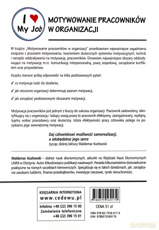 Motywowanie pracowników w organizacji - Waldemar Kozłowski [KSIĄŻKA]