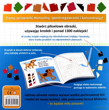 Piksele Zwierzęta 10 obrazków do wyklejania - Bogusław Nosek [KSIĄŻKA]