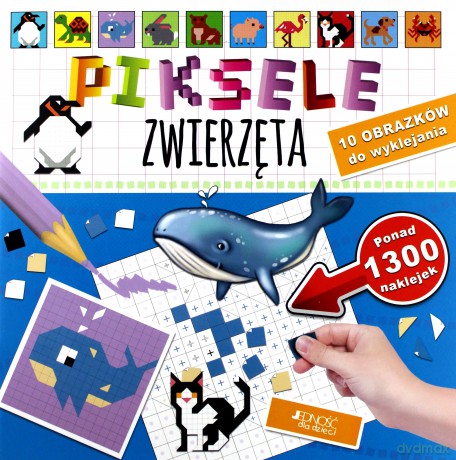 Piksele Zwierzęta 10 obrazków do wyklejania - Bogusław Nosek [KSIĄŻKA]