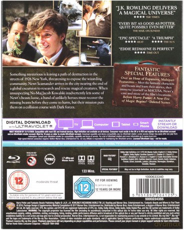 Fantastic Beasts and Where To Find Them (Fantastyczne zwierzęta i jak je znaleźć) [Blu-Ray]