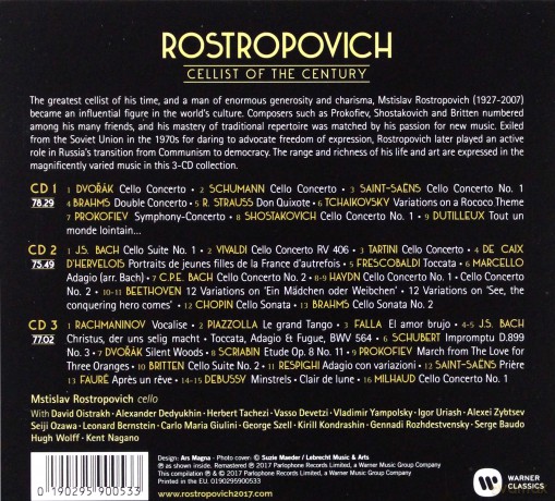 Mstislav Rostropovitsch: Cellist Of The Century [BOX] [3CD]