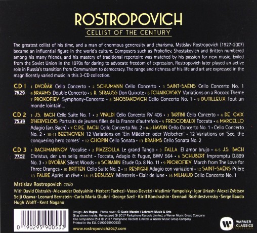 Mstislav Rostropovitsch: Cellist Of The Century [BOX] [3CD]