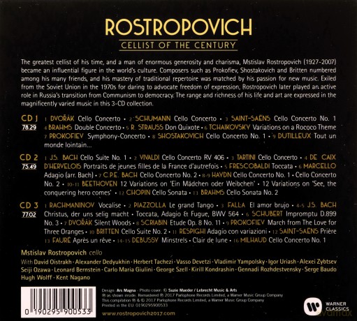Mstislav Rostropovitsch: Cellist Of The Century [BOX] [3CD]