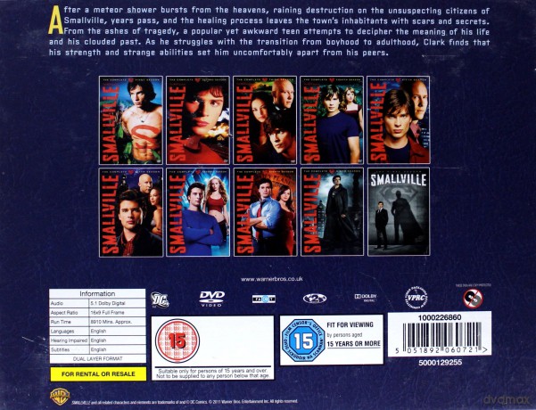 Smallville Complete Season 1-10 (Tajemnice Smallville Sezon 1-10) [BOX] [60DVD]