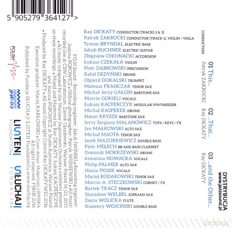Warsaw Improvisers Orchestra: CSW 14_03_2015 [CD]