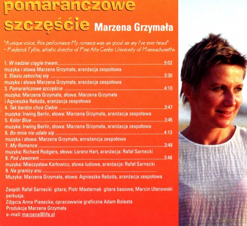 Marzena Grzymała: Pomarańczowe Szczęście [CD]
