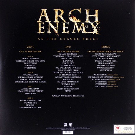 Arch Enemy: As The Stages Burn! [2xWinyl]+[DVD]
